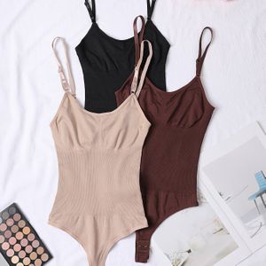 TEMU 3er-Set Nahtlose Body für Damen - Weiche Nylonmischung, Dehnbar & Bequem, Ärmelloses Design in , Schwarz & Beige, für Freizeitkleidung