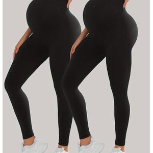 TEMU 2er-Set Umstandsleggings mit Hoher Taille, Bauchkontrolle, Po-Lifting, Oberschenkelstraffer & Atmungsaktive Weichheit