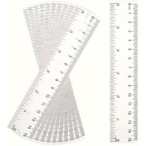 TEMU 10 Stück, transparente Lineale aus Kunststoff, gerades 6-Zoll-Lineal mit Zoll- und metrischen Messwerkzeugen für den Einsatz im Klassenzimmer, beim Zeichnen und im Büro