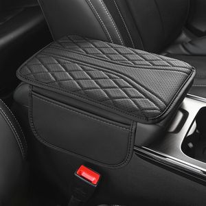 TEMU . PU-Leder-Armlehnenpolster für das Auto mit Seitentasche, Langlebiges Fahrzeuginnenzubehör, Modisches Armlehnenpolster zur Aufbewahrungslösung im Auto, Passend für Verschiedene Fahrzeugmodelle