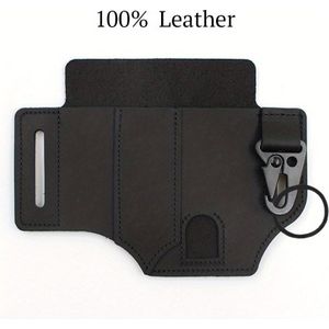 TEMU Multifutionale-Etui Für Den Gürtel, Aus Leder, Für Die Aufbewahrung Von Alltagsgegenständen Für Männer, Mit Stifthalter, Schlüsselanhänger Und Taschenlampen-Halterung