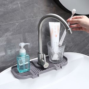 TEMU 1pc Küchenaufbewahrung & Organisation, Universalhahnablaufpad, Doppelloch-Spülenablaufregal, Um Spritzwasser Und Wasseransammlungen Zu Verhindern, Für Küche Und Badezimmer, Haushaltsbedarf