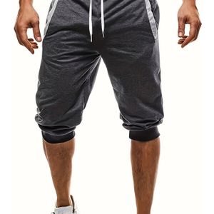 TEMU Herren -Jogginghosen mit Stretch- - Einfarbig, Polyester, Maschinenwaschbar - für Fitness & Streetwear, Laufhosen