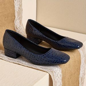 TEMU 1 Damenmode Mary-Jane Pumps - Atmungsaktive Low Heel Schuhe mit Quadrat-Zehen, Kunststoff--/Innen-/Sohlen, Casual Elegant Party Footwear