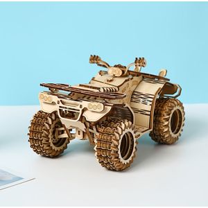TEMU 1 Stück Holz-3D-Puzzle ATV-Modell-Kit - DIY-Baustellen-Set für Hobbyisten, verbessert motorische Fähigkeiten und Konzentration, einfache Montage