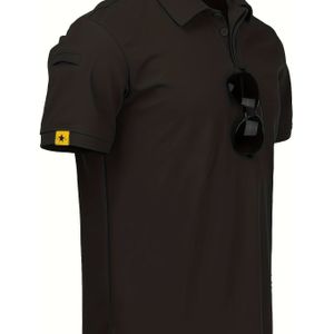 TEMU Solides Kurzarmhemd für Herren, T-Shirts, T-Shirt, leichtes, schnell trocknendes taktisches Hemd zum Angeln, Laufen, Wandern