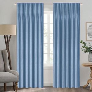 TEMU Ein Set aus 2 Verdunkelungsvorhängen mit glattem Satin-Finish, die perfekte Fensterdekoration für Schlafzimmer oder Wohnzimmer