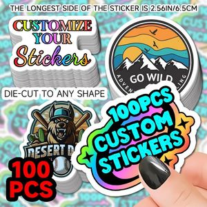 TEMU 100 Stk. Anpassbare Gestanzte Aufkleber - Erstellen Sie Ihr Eigenes Logo oder Foto, für Besondere Anlässe, Personalisierte Geschenke und Freunde, Rechteckige Halbglänzende Papieraufkleber