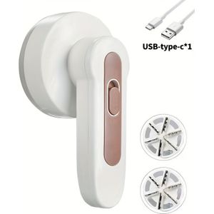 TEMU Tragbarer, wiederaufladerbarer Fusselentferner mit Reinigungsbürste ? effektiver Stoffrasierer für Kleidung, Möbel und Teppiche ? entfernt Fusselbälle, Bobles und ? enthält USB-Kabel