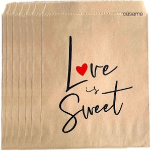 TEMU 25 Stück 'Liebe ist süß' Papiergeschenktüten 5x7"" ? für Hochzeiten, Valentinstag, Verlobungen & Brautpartys