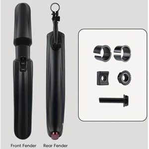 TEMU WEST BIKING 2-teiliges Set Fahrrad-Mudguard Bike Fenders Mud Guards Set Vollständige Abdeckung PP Fender Schmutz- und Wasserschutz Vorne und Hinten Mud Guard Fenders für Bike Schwarz