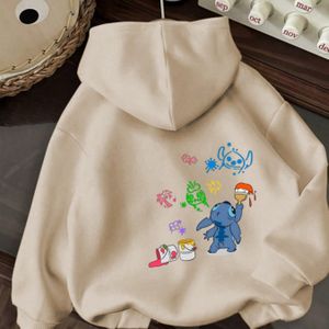 TEMU Damen Casual Cartoon Graphic Hoodie - Weiß mit blauem Elefanten, Regenbogen und Sternen Design, Kordelzug Kapuzenpullover, Fit, Casual Wear Hoodie | Spielhaftes Grafik-Hoodie | Kordelzug-Hoodie
