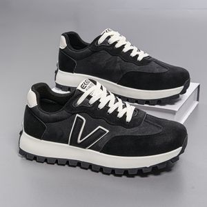 TEMU Herren Leichte Bequeme Atmungsaktive Lederbuckel-Sneaker, Sportliche Laufschuhe