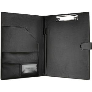 TEMU . Professionelles Clipboard-Portfolio - A4-Binder mit Schreibblock, Lebenslaufhalter & Stiftschlitz, Schwarz, Ideal für Geschäft, Büro und Besprechungen
