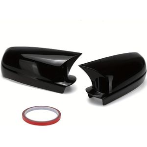 TEMU Glanzschwarze/Kohlefaser-Spiegelkappen für VW Golf 4 MK4 1997-2004 Rückspiegelabdeckung