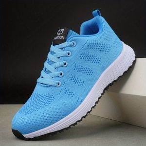 TEMU Atmungsaktive Mesh-Sneaker für Damen - Leichte, modische Wanderschuhe mit , Low-Top Schnürdesign in Weiß, Blau, Grün und - Vielseitig für alle Jahreszeiten