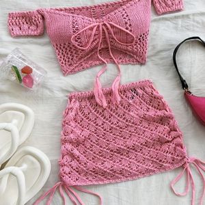 TEMU Sexy Süßer Sommerlicher Lässiger All-Match Urlaubsstil Pullover Zweiteiler