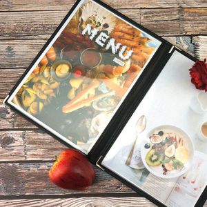 TEMU . A4 Transparenter PVC-Menühalter - 3 Seiten, 6 Designs Verfügbar, Langlebiger Metallständer für Rezeptbücher in Küche & Restaurant