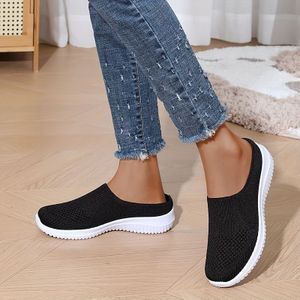TEMU Atmungsaktive Slip-On-Sneaker für Damen - Leichte, Lässige Flats mit Weichem Stofffutter & PVC-Sohle