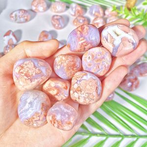 TEMU 5 Stück hochwertige rosa Achat Natur Trommelsteine, ideal für DIY Dekoration, Edelstein Schmuck und als Geburtstags- oder Freundin Geschenk