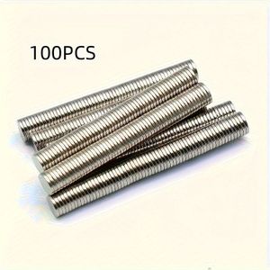 TEMU 100 Stück runde Magnete, 5 * 1 mm Metallmagnete, vielseitig einsetzbar für Büros, langlebige Scheiben