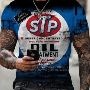 TEMU Herren Vintage-inspiriertes ""STTP"" Grafik-T-Shirt - Lässiges & Bequemes Polyester-Rundhals-T-Shirt mit Ölbehandlung-Druck, Ideal für Freizeitkleidung & Resort-Urlaub - Übergrößen Verfügbar