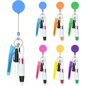 TEMU 6er-Set Krankenschwester-Stifte enthält 6 Spitzen-Textmarker, 6 Permanentmarker und 6 Einziehbare Kugelschreiber mit 6 Krankenschwester-Ausweisclip Einziehbaren Namensrollen
