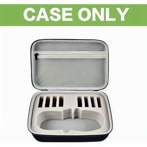 TEMU LT-100H Handheld Etikettendrucker Etui - Robuste EVA Aufbewahrungsbox mit Weichem Schwamm, Tragbarem Griff & Extra Großer Netztasche für Zubehör (Grau)