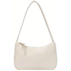 TEMU Einzelne Retro-Armbeutel für Frauen, PU-Synthetik-Leder Baguette-Tasche mit Schleife