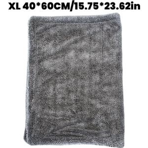 TEMU XXL Mikrofaser-Autotrockenhandtuch - Ultrakompakt, Hohe Saugfähigkeit, Gedrehtes Schlaufen-Design, Beidseitig, Streifenfreies Polieren -