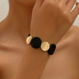 TEMU 1pc Runde Zweitonalige Armband Elegant Einfacher Stil Handschmuck Dekoration Party Armband