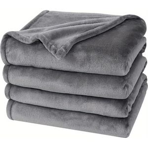 TEMU Kuschelige Polyester-Fleece-Decke - Wendbar, kein Fusseln, keine Knötchen, luxuriös für Bett, Couch, Sofa - Glamouröser Stil, einfaches Gewebe, gewebtes, elegantes Design