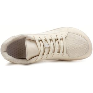 TEMU Damen Schuhe in Unifarben, Freizeit Schnürschuhe für Draußen, Leichte Low-Top Sneaker
