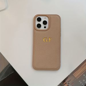 TEMU Personalisierbare Handyhülle für iPhone-Modelle 16, 15, 14, 13, 12 und 11 Pro Max mit personalisierten Initialen und 3D-Kunstleder-Design, als Geschenk.