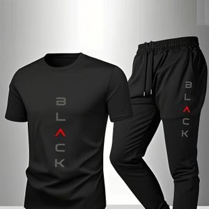 TEMU Herren Casual Fashion Bequem Atmungsaktiv Kreativer Druck Pyjama Set mit Hose