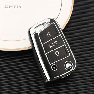 TEMU Premium TPU Autoschlüsselhülle - Kratzfest, Schlankes Design für VW Golf 7 MK7, Tiguan MK2, SEAT Leon FR 2, Ibiza & Skoda Octavia
