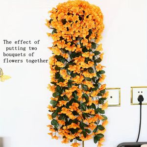 TEMU 2 Stück Künstliche Orchideen Hängekörbe - für Innen- & Außendekoration, Ideal für Herbst, Erntedankfest und Erntesaison Feiern