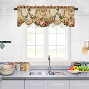 TEMU 1 Stück , halbtransparenter Gardinenbehang, Stangentaschen-Fensterdekoration für Küche, Wohnzimmer, Schlafzimmer, Badezimmer, Café, - Maschinenwaschbar, Ganzjahres--