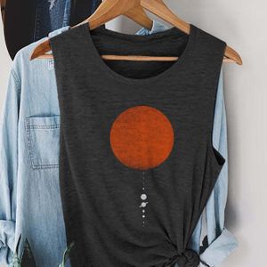 TEMU Grafisches Print Tank Top, ärmelloses Freizeittop für Sommer & Frühling, Damenbekleidung