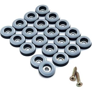 TEMU 20 Stück 3/4"" Möbelgleiter zum Anschrauben für Holzmöbel-Furnigear Strapazierfähige Stuhlbeingleiter aus PTFE (Teflon) Bewegen Sie Ihre Möbel einfach und sicher ? der beste Bodenschutz