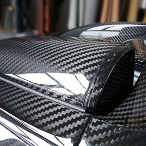 TEMU High-Gloss Schwarze Kohlefaser Vinylfolie, 50cm x 300cm, Blasenfreie Luftentladung, PVC-Material - Ideal für DIY-Automobilabziehbilder und stilvolle Auto-Verzierungen, Vinyl-Autofolie