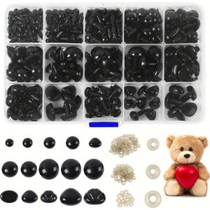 TEMU Sicherheitsaugen zum Häkeln, 700 Stück, 6?22 mm, bunte glitzernde Sicherheitsaugen, Nasen mit Unterlegscheiben zum Häkeln, für Kuscheltiere, Amigurumi, Basteln, Puppenherstellung, -Häkeln