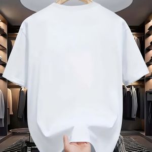 TEMU Herren Freizeit-T-Shirt mit süßem Bären-Print - Weiche Polyester-Mischung, Rundhalsausschnitt, Kurzarm, Sommerstil, Leicht & Bequeme Passform