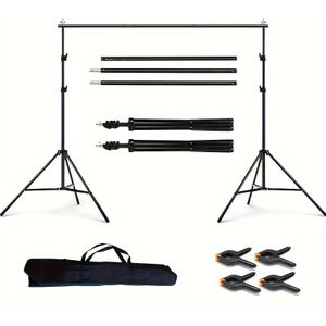 TEMU 2x2M Fotostudio Hintergrund Ständer Foto Video Studio Equipment Hintergrund Unterstützungssystem Kit