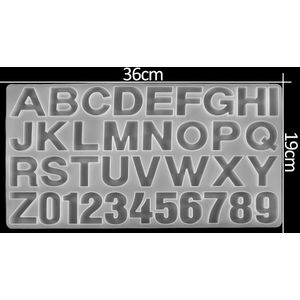 TEMU Alphabet & Zahlen Silikonformen für Epoxidharz - DIY Schmuckherstellungsset, Buchstabenformen A-Z, Hochwertige Bastelbedarf