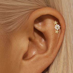 TEMU . 925 Sterling Silberner Vintage Stern Ohrstecker, Bohemian-Stil, für den und Brautschmuck