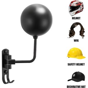 TEMU Motorradhelmhalter, Wandmontage, 180° drehbar, Aluminiumlegierung, mit 2 Haken, für Fußball- und Fahrradhelm-Display, Hutregal