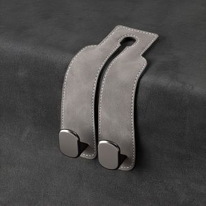 TEMU Künstliche Leder Autositz Kopfstützenhaken, Universal Fit, Verstecktes Metallhaken Design, Starke Tragfähigkeit, mit Rücksitz Organizer Zubehör für verschiedene Fahrzeugmodelle