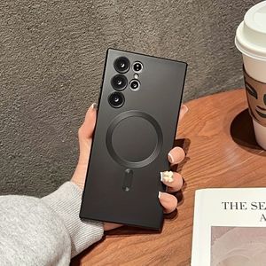 TEMU Für: Samsung Magnetische S24Ultar Linsenfolie S24 Gerade Kante S23Ultar/S23 Handyhülle S22 Weiche Hülle