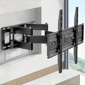 TEMU Vielseitiger Wandmontage-TV-Ständer für 32-65"" Flachbildschirm/LED/4K - Hält bis zu 110 LBS, Verstellbar & Drehbar mit Neigungsfunktion, zu VESA 400x400mm